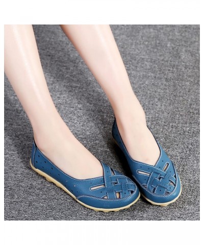 Slip On Women Comfort Walking Flat Loafers Casual Shoes Driving Loafers Walking Shoes for Casual Flats (Light Blue, 7) $21.73...