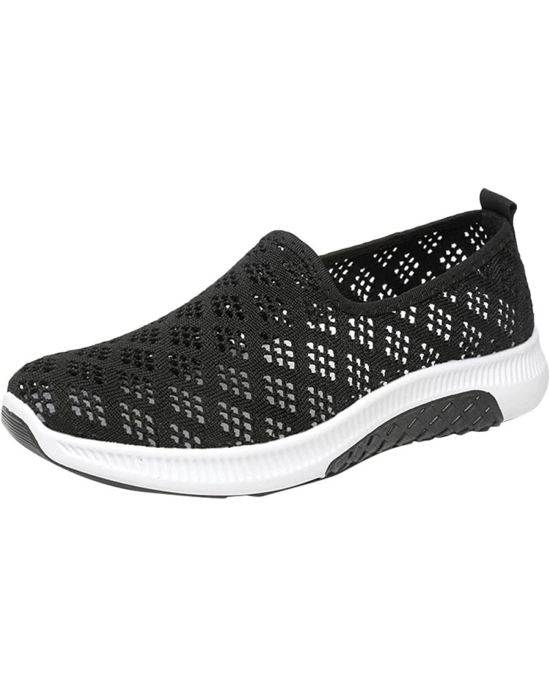 Women's Canvas Low Top Sneaker Lace-up Classic Casual Shoes, Slip On Walking Shoes for Women Z 14-black $15.79 Athletic Shoes