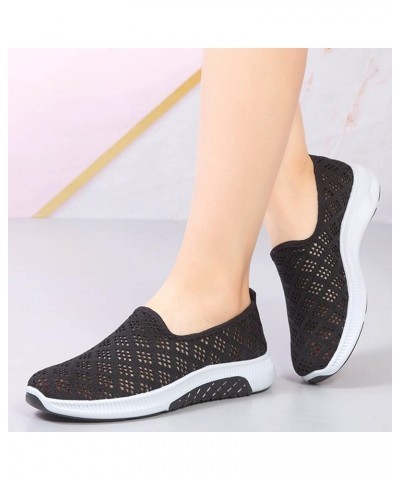 Women's Canvas Low Top Sneaker Lace-up Classic Casual Shoes, Slip On Walking Shoes for Women Z 14-black $15.79 Athletic Shoes