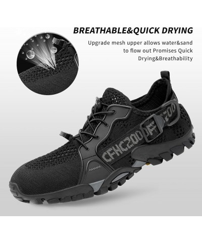 Women Water Shoes Men Quick Drying Hiking Swim Beach River Shoes for Fishing Water Sport Diving Sailing Travel All Black-3 $2...