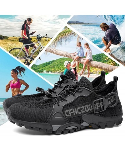 Women Water Shoes Men Quick Drying Hiking Swim Beach River Shoes for Fishing Water Sport Diving Sailing Travel All Black-3 $2...