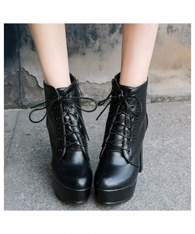 Women Fashion Ankle Boots Lita Boots Black $31.85 Boots