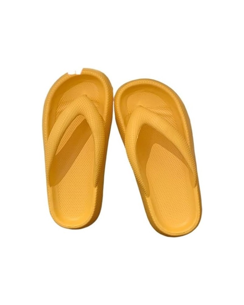 Flip Flops Summer Casual Thong Slippers Outdoor Beach Sandals flat Platform Comfy Shoes Women Couple Thick Soled Yellow-a $15...