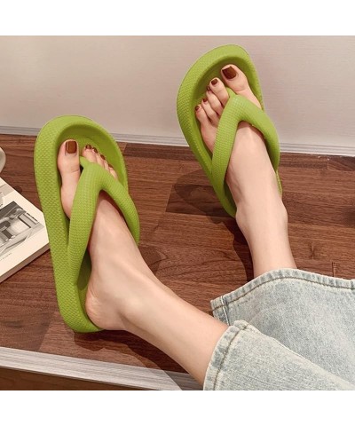 Flip Flops Summer Casual Thong Slippers Outdoor Beach Sandals flat Platform Comfy Shoes Women Couple Thick Soled Yellow-a $15...