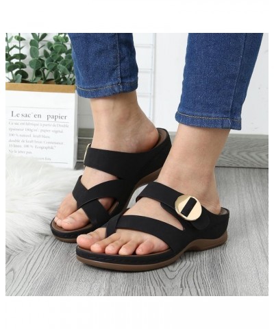 Women Platform Sandals Women Sandals Fashion Summer New Pattern Simple Solid Color Open Toe Wedge Roman Sandals Casual Comfor...