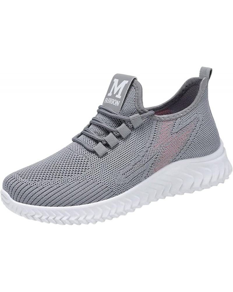 Women Sneakers Slip-On Walking Shoes Womens Sneakers Sock Girl's Sneakers Grey-b $22.67 Athletic Shoes