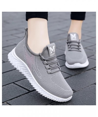 Women Sneakers Slip-On Walking Shoes Womens Sneakers Sock Girl's Sneakers Grey-b $22.67 Athletic Shoes