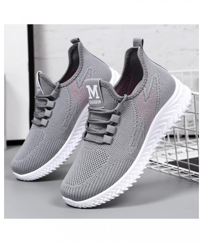 Women Sneakers Slip-On Walking Shoes Womens Sneakers Sock Girl's Sneakers Grey-b $22.67 Athletic Shoes