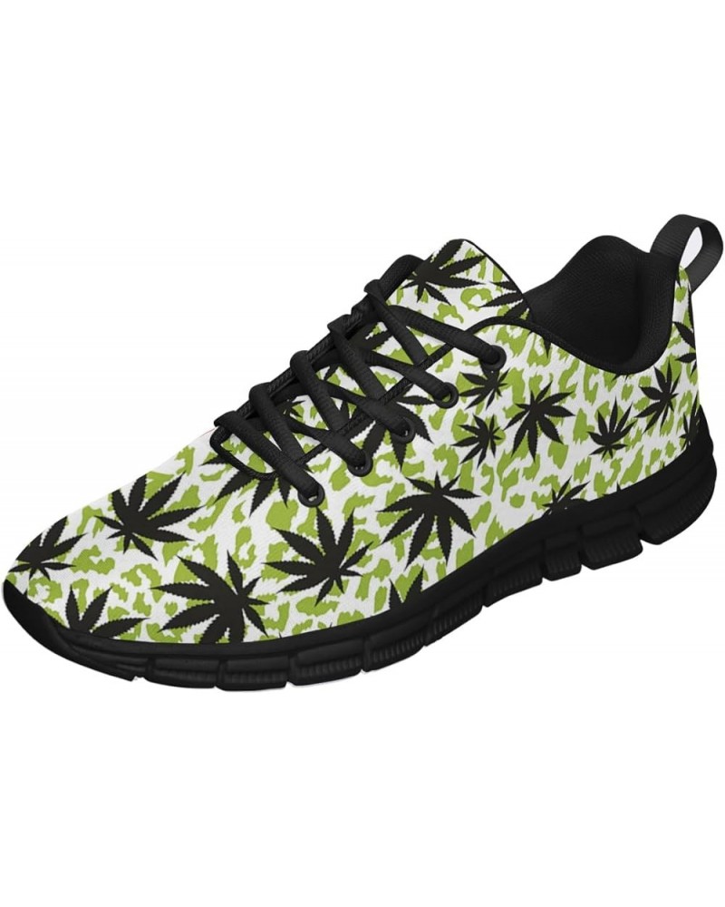 Marijuana Leaf Shoes for Men Women Running Sneakers Breathable Casual Sport Tennis Shoes Gift for Him Her Marijuana Leaf 243 ...