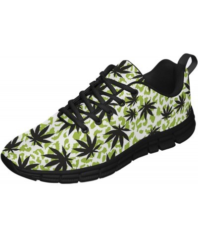 Marijuana Leaf Shoes for Men Women Running Sneakers Breathable Casual Sport Tennis Shoes Gift for Him Her Marijuana Leaf 243 ...