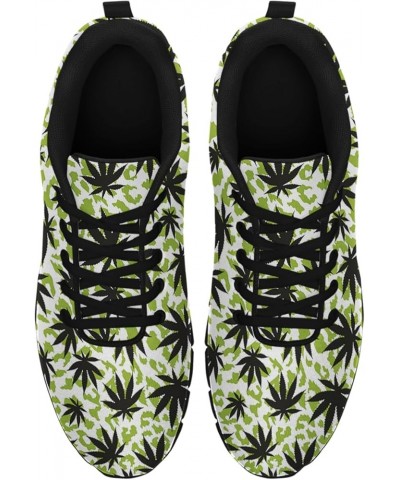 Marijuana Leaf Shoes for Men Women Running Sneakers Breathable Casual Sport Tennis Shoes Gift for Him Her Marijuana Leaf 243 ...