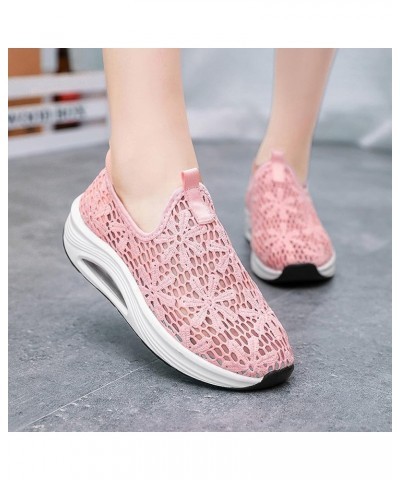 Black Womens Sneakers, Slip On Canvas Shoes for Women Low Top Fashion Sneakers Comfortable Walking Flats Pink $20.90 Athletic...