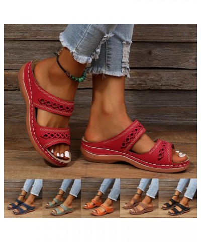 Orthopedic Sandals for Women, Sandals for Women Dressy Open Toe Slip On Sandals Summer Sandals with Arch Support Brown $11.49...