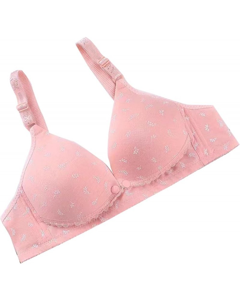 Bras for Women Strapless Underwear Front Open Button Bra Maternity Bra Nursing Breast Underwear Running Bras Hot Pink➤➤ Light...