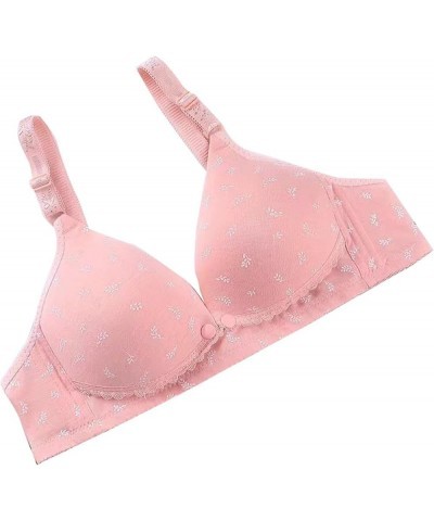 Bras for Women Strapless Underwear Front Open Button Bra Maternity Bra Nursing Breast Underwear Running Bras Hot Pink➤➤ Light...