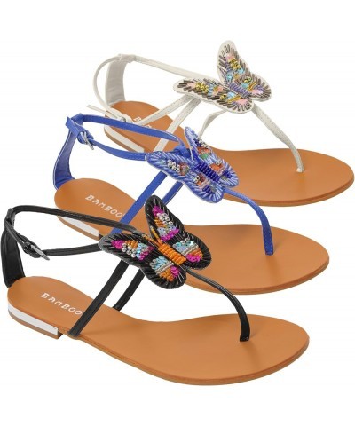 Women's Jem Thong Sandal Gold Metal Leather With Colored Stone $27.06 Sandals