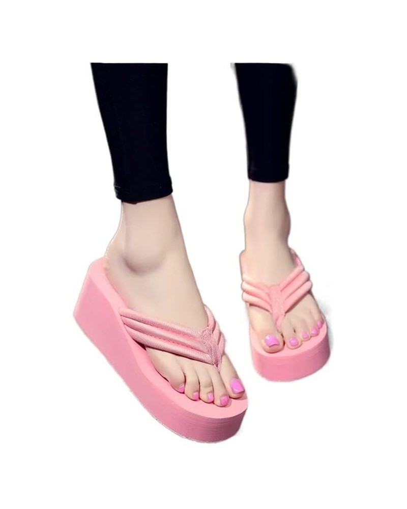 Fashion Women Flip Flops Summer Beach Platform Slippers Casual Outside Wedges Sandals Women Shoes Leisure Slides 6cm (Color :...