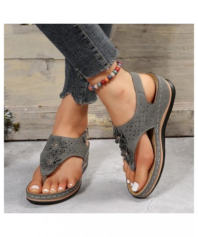 Orthopedic Sandals for Women Sandals for Women Wedge Shoes: Slip On Dressy Summer Comfortable Slides Sandals Platform Shoes M...