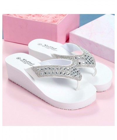 Flip Flop Women Rubber Women Slides Size 9 Shoes For Women Sandals Slides Gold Flats Women Sandals Heels Comf White-l $17.43 ...