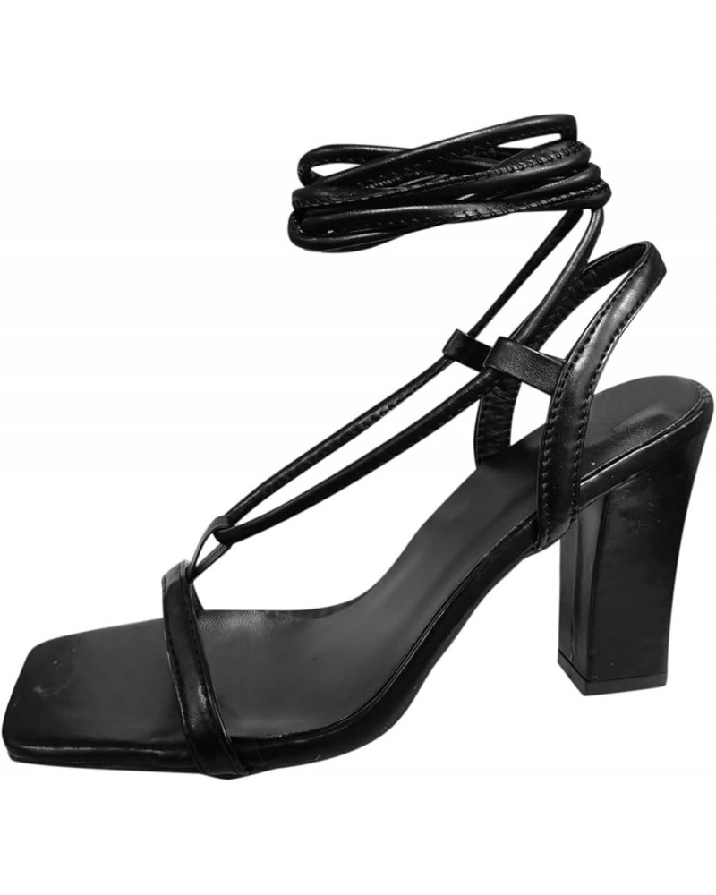 Heeled sandals For Women Heeled sandals For Women sandalias De Tacon Women sandals Size 7.5 Dressy Heeled sandals For Black-a...