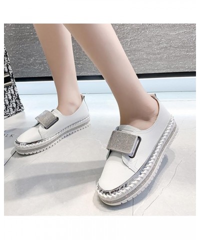 Women's Rhinestone Platform Loafers Athletic Tennis Walking Shoes Sparkly Sequin Lightweight Non Slip Casual Comfort Fashion ...