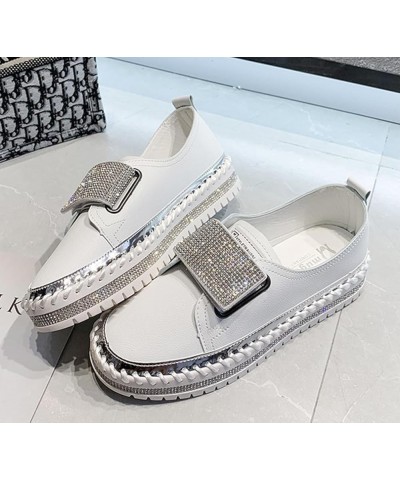 Women's Rhinestone Platform Loafers Athletic Tennis Walking Shoes Sparkly Sequin Lightweight Non Slip Casual Comfort Fashion ...