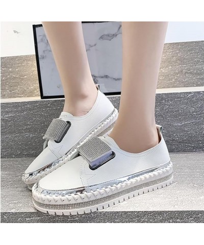 Women's Rhinestone Platform Loafers Athletic Tennis Walking Shoes Sparkly Sequin Lightweight Non Slip Casual Comfort Fashion ...