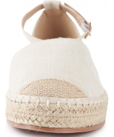 womens Ankle Strap Plaid Beige $20.91 Sandals