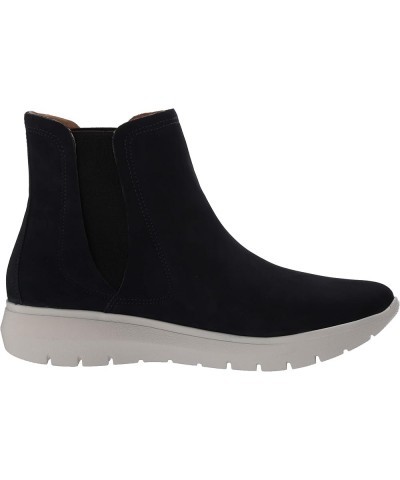 Women's Leather Made in Brazil Luxury Chelsea Boot with Sneaker Sole Navy Suede $18.80 Boots