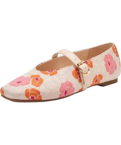 Women's The Evie Mary Jane Flat Natural Multi $41.30 Flats