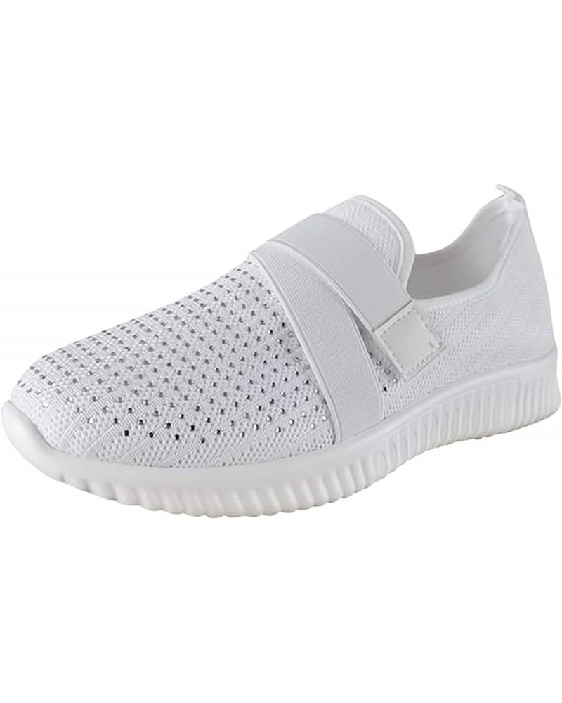 Walking Shoes Women Slip On Lightweight Running Shoes Athletic Tennis Workout Sneakers Casual Fashion Gym Shoes White $13.68 ...