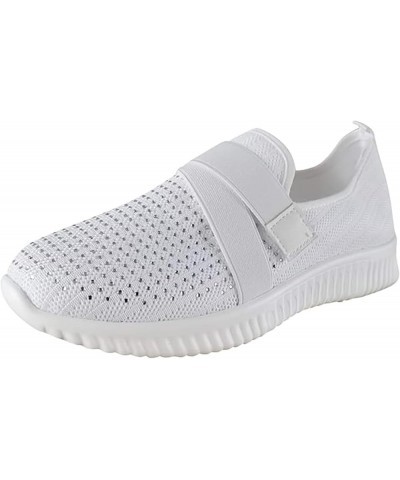 Walking Shoes Women Slip On Lightweight Running Shoes Athletic Tennis Workout Sneakers Casual Fashion Gym Shoes White $13.68 ...