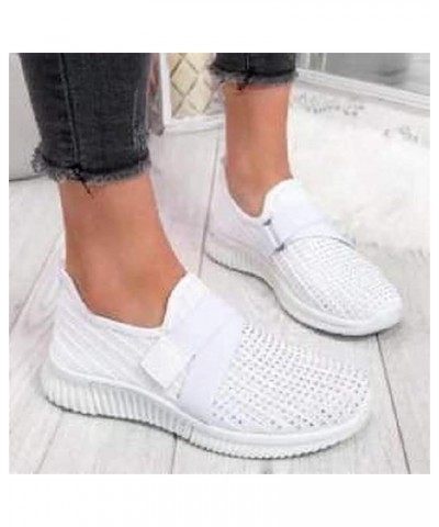 Walking Shoes Women Slip On Lightweight Running Shoes Athletic Tennis Workout Sneakers Casual Fashion Gym Shoes White $13.68 ...