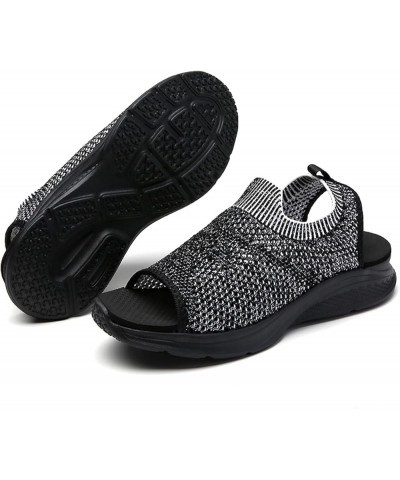 Sport Sandals Women Comfortable Women Flats Shoes Dressy Blue Shower Sandals Women Sandals Women Sport Sandals Women F 4-blac...