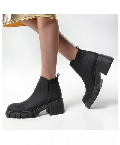 Boots for Women Ankle Booties Cowboy Boots Boots for Women Knee High Wide Calf Snow Boots for Women Tall Black $36.30 Boots