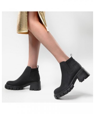 Boots for Women Ankle Booties Cowboy Boots Boots for Women Knee High Wide Calf Snow Boots for Women Tall Black $36.30 Boots