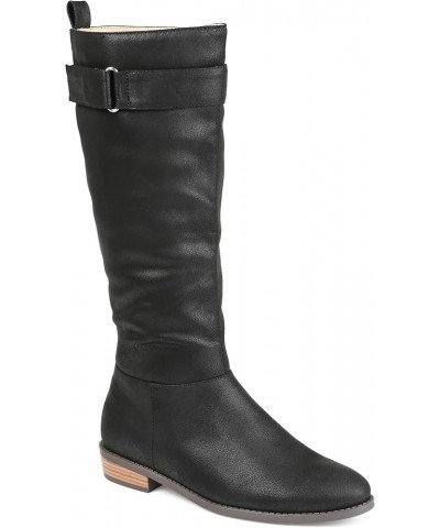 Womens Lelanni Tru Comfort Foam Stacked Heel Knee High Boots Black $23.84 Boots