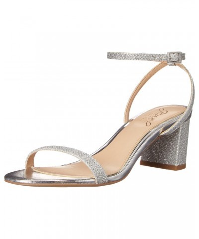 Women's Danni II Heeled Sandal, Silver Fabric, 5 $26.10 Sandals