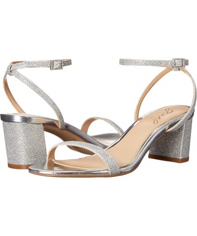 Women's Danni II Heeled Sandal, Silver Fabric, 5 $26.10 Sandals