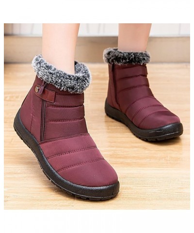 Women's Wide Width Tall Snow Boots Wide Foot Snow Boot for Women Slip on Boots for Women Ankle Booties Winter Womens Size 11 ...