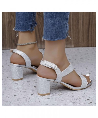 Womens Ankle Strap Sparkle Wedge Sandals Beach Summer Casual Bohemian Flat Yoga Mat Slipper Sandals 76-zoxro-silver-h $12.27 ...