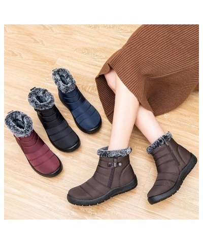 Women's Wide Width Tall Snow Boots Wide Foot Snow Boot for Women Slip on Boots for Women Ankle Booties Winter Womens Size 11 ...