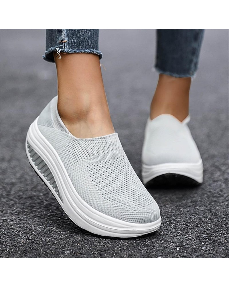 Platform Wedge Fashion Sneakers for Women, Workout Shoes for Women, Loafers Women Shoes Slip on Sneakers Women Summer Mesh Ar...