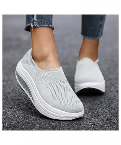 Platform Wedge Fashion Sneakers for Women, Workout Shoes for Women, Loafers Women Shoes Slip on Sneakers Women Summer Mesh Ar...