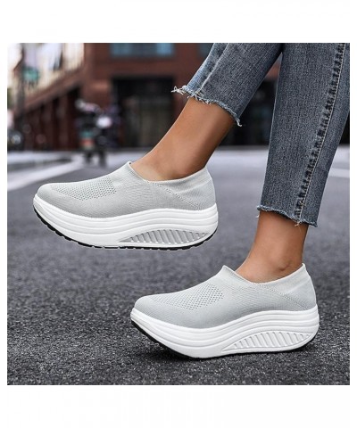 Platform Wedge Fashion Sneakers for Women, Workout Shoes for Women, Loafers Women Shoes Slip on Sneakers Women Summer Mesh Ar...