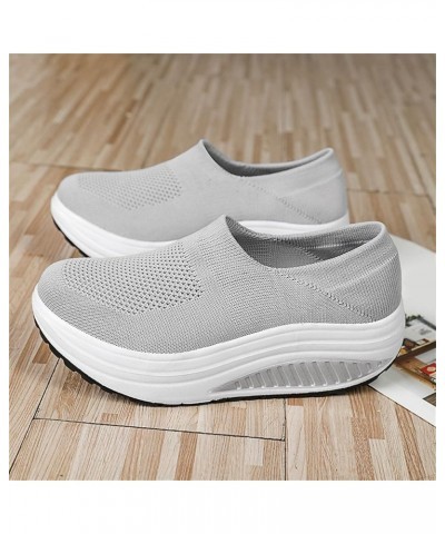 Platform Wedge Fashion Sneakers for Women, Workout Shoes for Women, Loafers Women Shoes Slip on Sneakers Women Summer Mesh Ar...