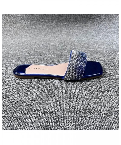 Thong Sandals for Women Low Heel, Women's Flat Sandals Strappy Sandals Dressy Summer Ankle Strap Open Toe Sandals Z 03-blue $...