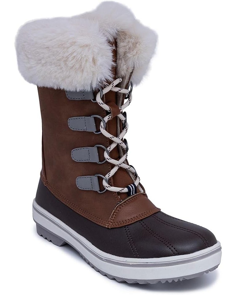 Women's Lace-Up Winter Snow & Rain Boots - Water-Resistant Insulated Boots with Cozy Faux Fur Lining for Warmth and Comfort -...