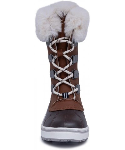 Women's Lace-Up Winter Snow & Rain Boots - Water-Resistant Insulated Boots with Cozy Faux Fur Lining for Warmth and Comfort -...