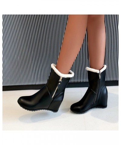 Cowboy Boots for Women Chunky Boots for Women Insulated Winter Boots for Women Knee High Snow Boot Black $28.12 Outdoor Shoes